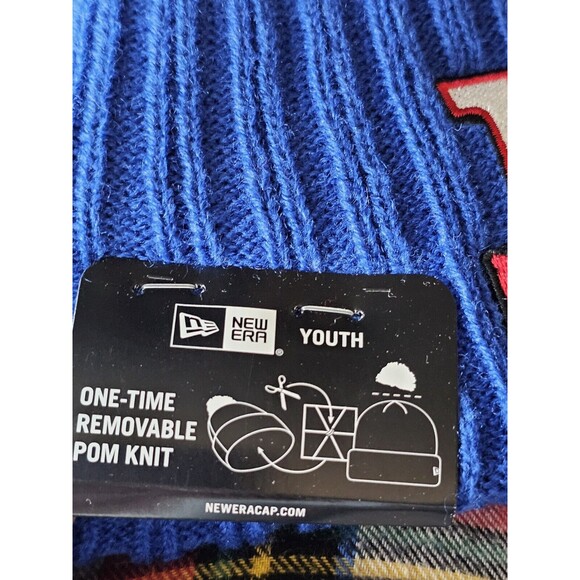 New York Giants Beanie Knit Youth Team Apparel Official NFL Removable Pom Pom - Picture 6 of 7